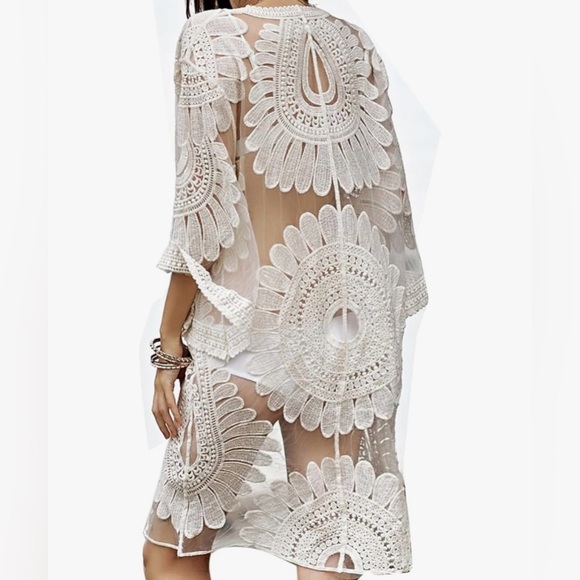 🔥 Shermie Loose Swimsuit Kimonos for Women Loose Casual Kimono Cover Up - Picture 2 of 4